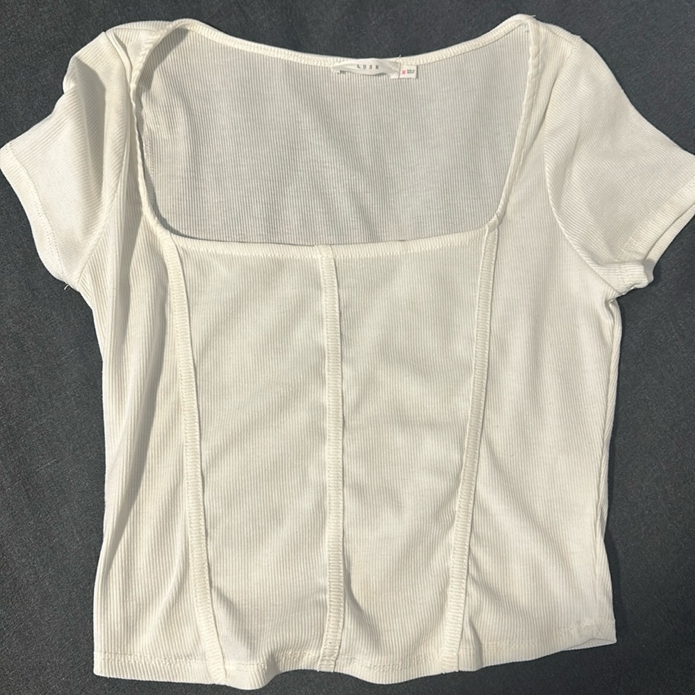 Lush white crop top